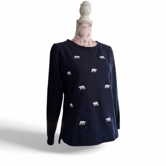 Talbots Embroidered Mini Polar Bear Sweater - Picture 3 of 3